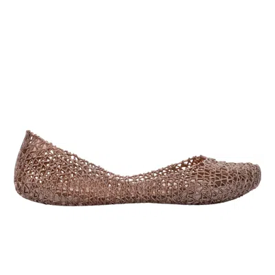 Melissa Campana Papel Jelly Ballerina Flat In Metallic Rose, Women's At Urban Outfitters