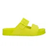 Melissa Cozy Connection Green Jelly Slide Sandals In Green