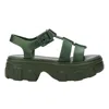 Melissa Ella Ankle Strap Platform Sandal In Green