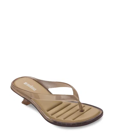 Melissa Women's Flip Flop Kitten Heels In Brown