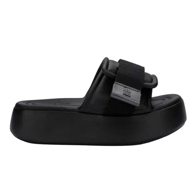 Melissa Women's Free Fuzzy Slide Platform - Black In Multi
