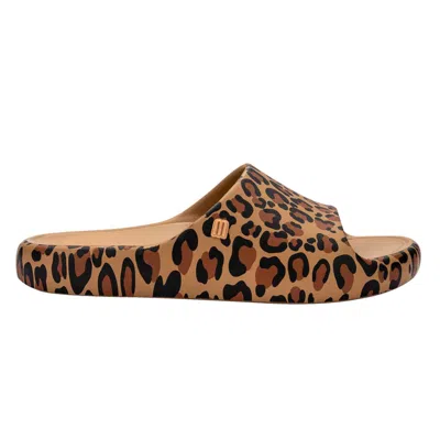 Melissa Women's Free Print Slide - Animal Print - Brown Black