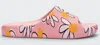 Melissa Women's Free Print Slide In Pink/white/yellow In Multi