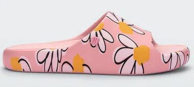 MELISSA WOMEN'S FREE PRINT SLIPPERS IN PINK/WHITE