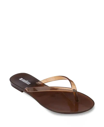 Melissa Women's Harmonic Jelly Flip Flop Sandals In Brown