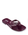 Melissa Harmonic Squared Eyelet-embellished Flip-flops In Red