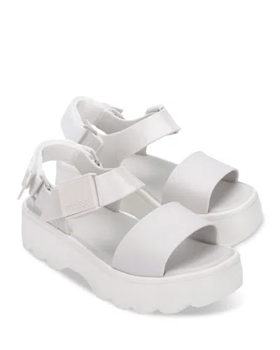 Melissa Women's Kick Off Ankle Strap Slingback Platform Sandals In White