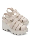 Melissa Megan Platform Fisherman Sandal In Beige