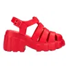 Melissa Megan Jelly Platform Fisherman Sandal In Red, Women's At Urban Outfitters In Red