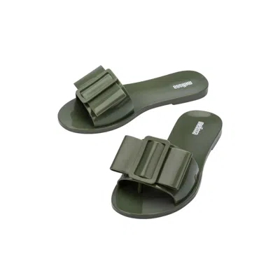 Melissa Women's  Babe Flat Slide - Dark Green