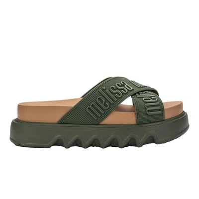 Melissa Women's Neutrals / Green Cross M Lover Platform - Green, Beige