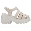 Melissa Megan Platform Fisherman Sandal In Beige