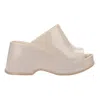 Melissa Patty Peep-toe Platform Sandals In Beige
