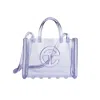 Melissa Women's Neutrals / Silver Medium Jelly Shopper Ii X Telfar - Clear In Silver