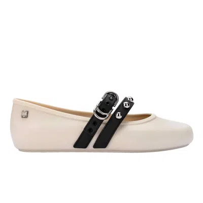 Melissa Women's Neutrals Soft Ballerina Studs - Beige / Black In Animal Print