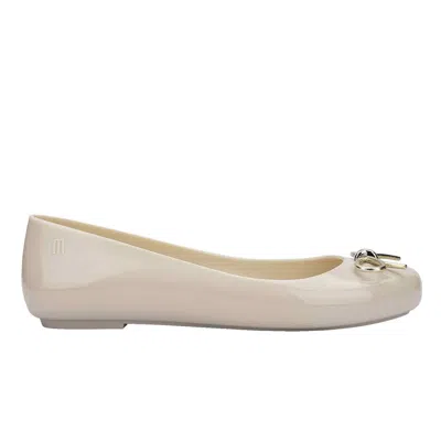 Melissa Women's Neutrals Sweet Love Chrome Ballet Flat - Beige, Gold