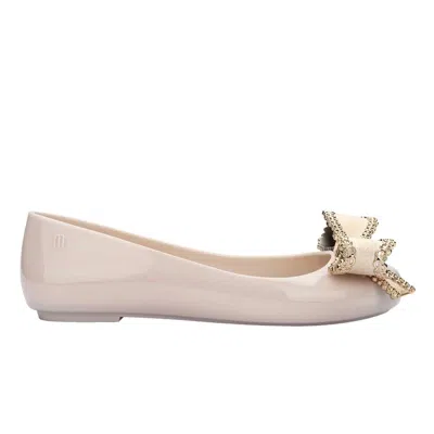 Melissa Women's Neutrals Sweet Love Viii Ballet Flat - Beige, Gold