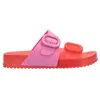 Melissa Women's Pink / Purple Cozy Slide With Buckle - Pink Red In Pink/purple