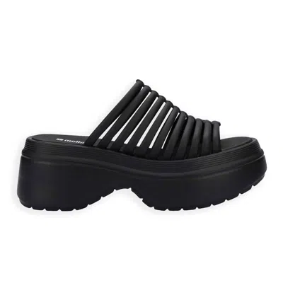 Melissa Women's Pop Ribbed Platform - Black