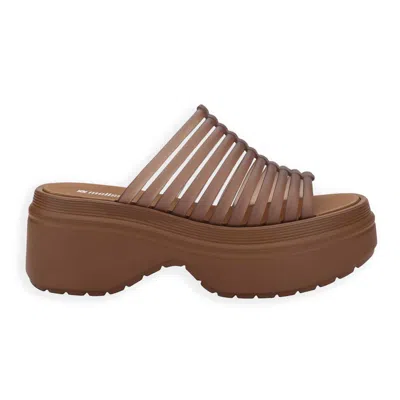 Melissa Women's Pop Ribbed Platform - Transparent Brown