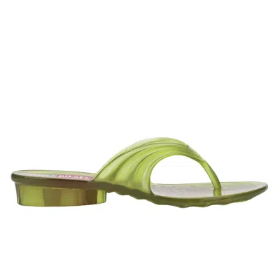 Melissa Women's Quantam Thong X Diesel - Transparent Yellow In Green