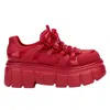 MELISSA WOMEN'S REBEL PLATFORM COMBAT BOOT - RED