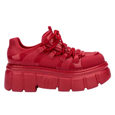 Melissa Women's Rebel Platform Combat Boot - Red