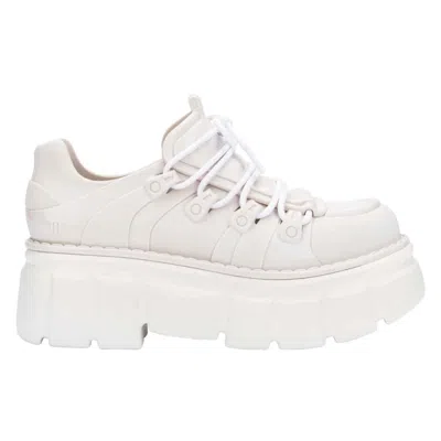 Melissa Women's Rebel Platform Combat Boot - White