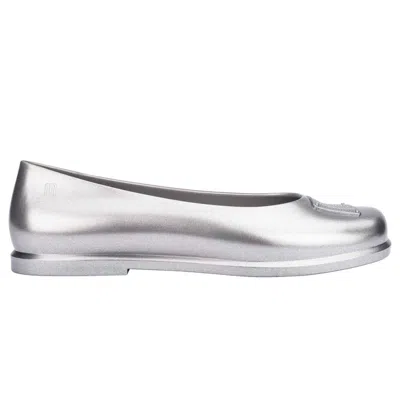 Melissa Women's Ruby X Marc Jacobs Ballet Style Flat - Silver Grey