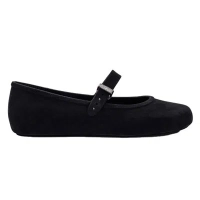 MELISSA WOMEN'S SOFT BALLERINA VELVET - BLACK