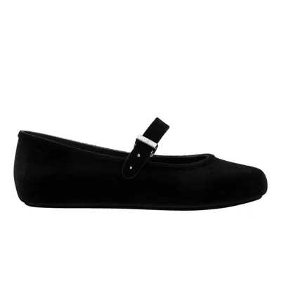 MELISSA WOMEN'S SOFT BALLERINA VELVET II - BLACK