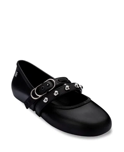 Melissa Women's Soft Studs Ballerinas In Black