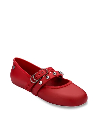 Melissa Women's Soft Studs Ballerinas In Red