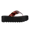 Melissa Tortoiseshell-effect Platform Flip-flops In Multi