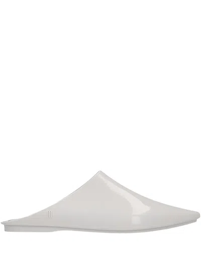 Melissa X 10 Corso Como Circle-print Point-toe Mules In White