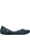 Melissa X Campana Papel Flats In Black