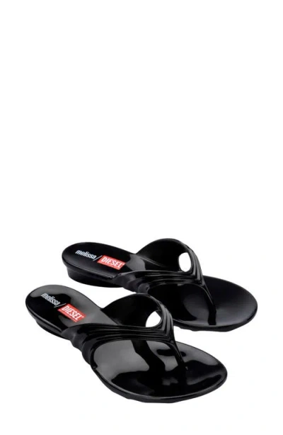 Melissa X Diesel Flip Flop In Black