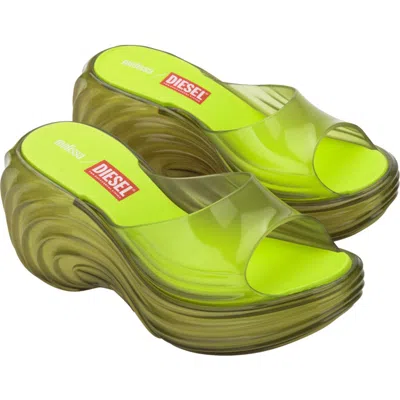 Melissa X Diesel Platform Slide Sandal In Green