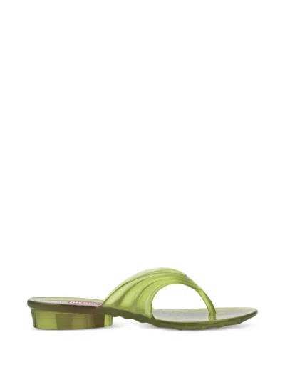 Melissa X Diesel Quantum Ribbed Flip-flops In Green