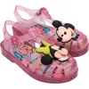 Melissa X Disney® Mickey & Minnie Possession Fisherman Sandals In Pink Glitter