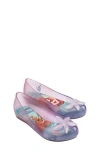 Melissa X Disney® The Little Mermaid Mini Ultragirl Flat In Clear/purp
