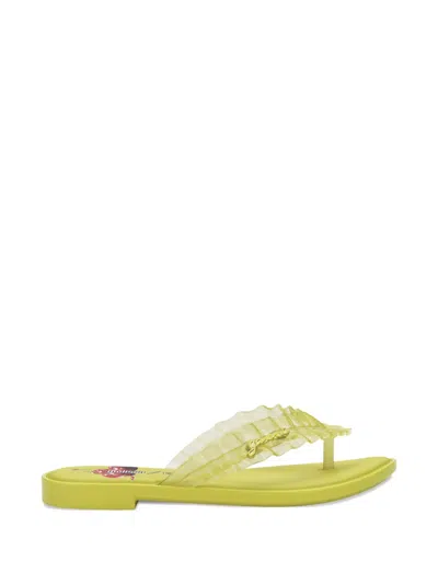 Melissa X Ganni Ruffled Flip-flops In Multi