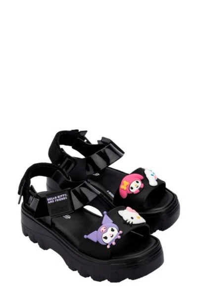 Melissa X Hello Kitty And Friends Lug Sole Sandal In Black