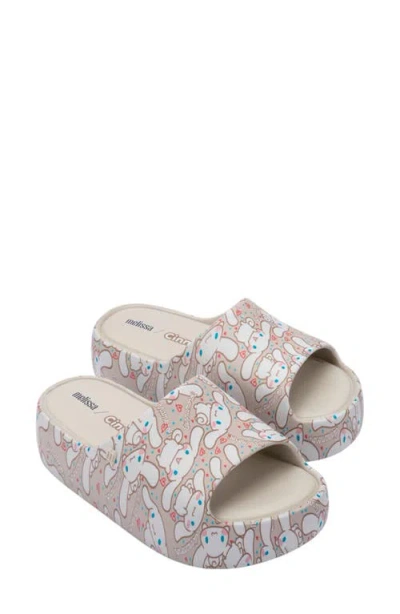 Melissa X Hello Kitty And Friends Platform Slide Sandal In Neutral