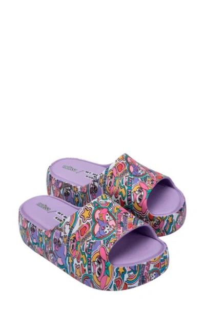 Melissa X Hello Kitty And Friends Platform Slide Sandal In Purple