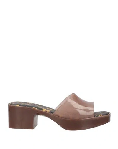 Melissa X Rouje Woman Sandals Chocolate Brown Size 10 Rubber