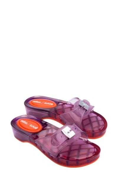 Melissa X Scholl Pescura Platform Slide Sandal In Purple