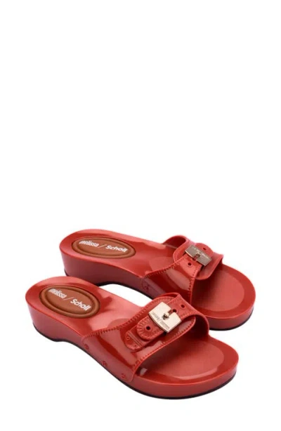 Melissa X Scholl Pescura Platform Slide Sandal In Red