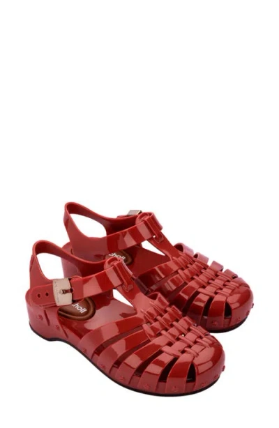 Melissa X Scholl Possession Pescura Ankle Strap Platform Fisherman Sandal In Red