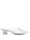 Melissa X Y Project 50mm Point Mules In White